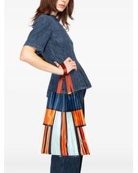 MULTITUDES BAGS - Sac Cabas Plissé Chia À Rayures - Lyst
