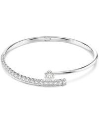 Swarovski - Matrix Crystal-Embellished Wrap Bangle - Lyst