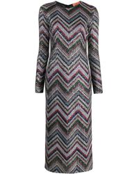 Missoni - Zigzag Sequin-embellished Midi Dress - Lyst