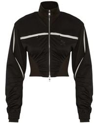 SRVC Studio - Dbl Ruched Cropped Track Jacket - Lyst