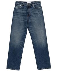 Miu Miu - Logo-Embroidered Straight-Leg Jeans - Lyst