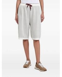 Brunello Cucinelli - Drawstring Knitted Shorts - Lyst