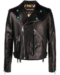 Roberto Cavalli - Embellished Biker Jacket - Lyst