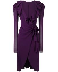 Philosophy Di Lorenzo Serafini - Ruffle-Detailing Long-Sleeve Dress - Lyst
