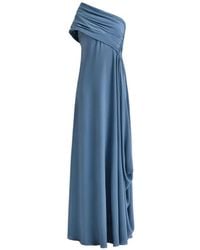 Gemy Maalouf - One-Shoulder Draped Maxi Dress - Lyst