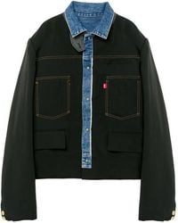 Sacai - デニムパネル ジャケット - Lyst