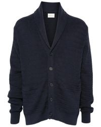 GANT - Shawl-Collar Waffle-Knit Cardigan - Lyst