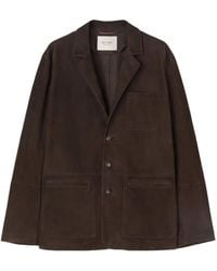 RETORI - Suede Single-Breasted Blazer - Lyst