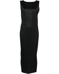 Pleats Please Issey Miyake - Round-Neck Sleeveless Dress - Lyst