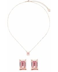Swarovski - Millenia Octagon Cut Necklace And Earrings Set - Lyst