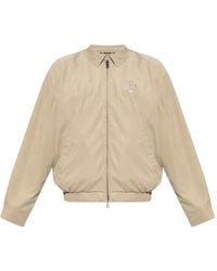 Emporio Armani - Logo-Embroidered Zip-Up Jacket - Lyst