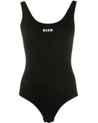 MSGM Scoop-back Bodysuit - Black
