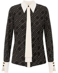 Elisabetta Franchi - Logo-print Blouse - Lyst