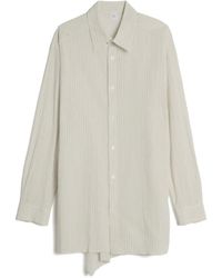 Y's Yohji Yamamoto - Camicia Gessata Asimmetrica - Lyst