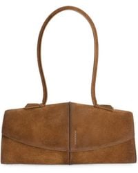 Jil Sander - Linea Suede Leather Shoulder Bag - Lyst