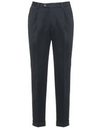 Devore - Pleated Turned-Up-Cuff Trousers - Lyst