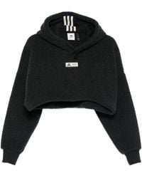 adidas - X Moon Boot Cropped Fleece Hoodie - Lyst
