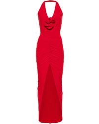 Nissa - Avondjurk Met Bloemapplicatie En Ruches - Lyst