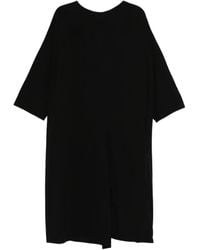 Yohji Yamamoto - Short-Sleeve Boat-Neck Mini Dress - Lyst