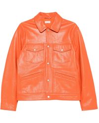 Fursac - Patch-Pocket Leather Jacket - Lyst