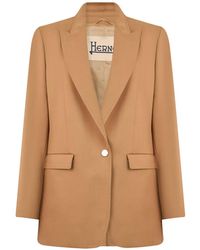 Herno - Single-Breasted Shawl-Lapel Blazer - Lyst