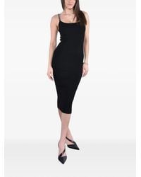 Michael Kors - Robe Mi-Longue À Bretelles En Chaîne En Maille Côtelée - Lyst