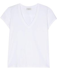 Mazzarelli - T-Shirt mit V-Ausschnitt - Lyst