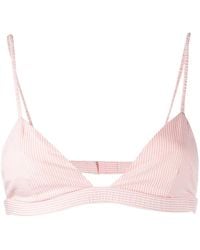 ANDAMANE - Stripe-Print Bralette Top - Lyst