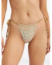 Beach Bunny - Sequinned Mesh Bikini Bottoms - Lyst