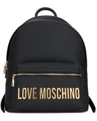Love Moschino - Logo-Plaque Front-Pocket Backpack - Lyst