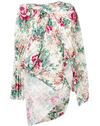 Junya Watanabe - Blusa Asimétrica Con Estampado Floral - Lyst
