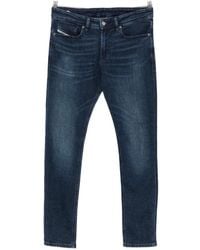 DIESEL - 1979 Sleenker Logo-Patch Jeans - Lyst