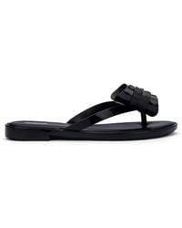 Melissa - Bow-Detail Flat Sandals - Lyst