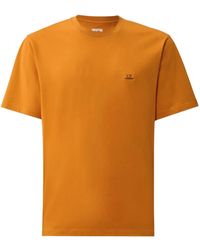 C.P. Company - 30/1 Jersey Short Sleeve Logo Patch T-Shirt - Lyst