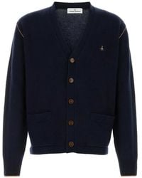 Vivienne Westwood - Alex Buttoned Logo-Patch Cardigan - Lyst