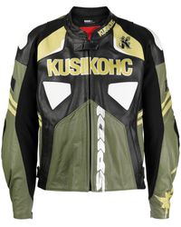 Kusikohc - Spidi Logo-print Leather Jacket - Lyst