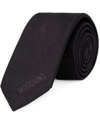 Moschino - Logo-Embroidered Heart-Motif Tie - Lyst