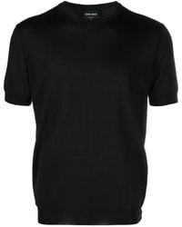 Giorgio Armani - Fine-Knit T-Shirt - Lyst