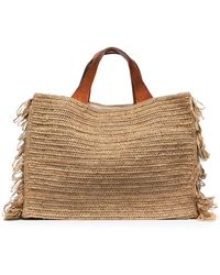 IBELIV - Onja Woven Fringed Tote Bag - Lyst