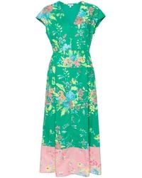 Aspesi - Robe En Coton À Fleurs - Lyst