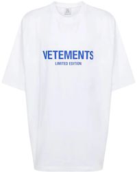 Vetements - Katoenen T-Shirt Met Logoprint - Lyst