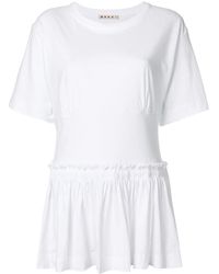 Marni Bluse mit Rüschen - Weiß