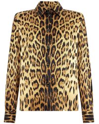 Roberto Cavalli - Jaguar-Print Button-Up Shirt - Lyst