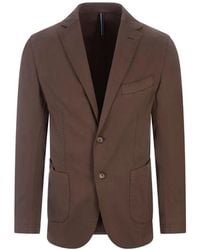 RUSSO CAPRI - Buttoned Cotton Blazer - Lyst