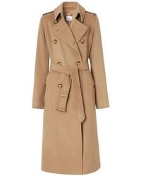 Burberry - Kensington Cashmere Trench Coat - Lyst