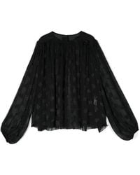 Dolce & Gabbana - Monogram-Dévore Blouse - Lyst