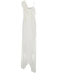 Alberta Ferretti - Ruffled One-Shoulder Maxi Dress - Lyst