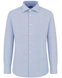 ZEGNA - Long-Sleeve Button-Down Cotton Shirt - Lyst