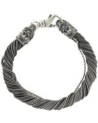 Emanuele Bicocchi Pulsera con múltiples cadenas - Metálico