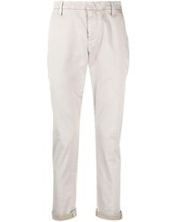 Dondup - Cropped Cotton Chino Trousers - Lyst